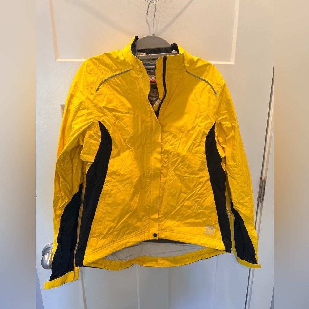 Novara Women’s M Yellow Cycling Jacket Hi-Vis Mesh Vent Bike Shell